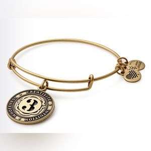 NEW Alex and Ani Gold Number Three Numerology Collection Charm Bangle Bracelet